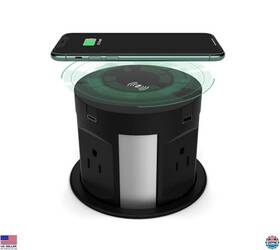 B08jyygfvt Klein Tools Pop Up Outlet With 4 Ac 2 Usb A C Wireless Charger For Countertop