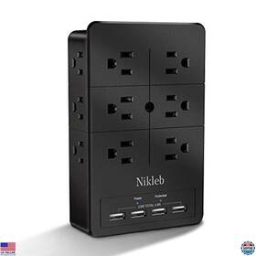 B08twfty13 Klein Tools Surge Protector Power Strip 12 Ac Outlets 4 Usb Ports Wall Mount Adapter