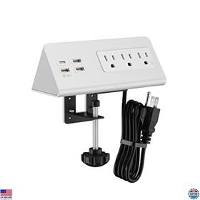 B0b7xwvlp7 Klein Tools Edge Mount Power Strip With Usb-c 3 Ac Outlets And 4 Usb Fast Charging Ports