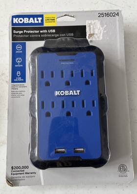 2516024 Kobalt 818897015119 Surge Protector 6 Ac Outlets 2 Usb #2516024
