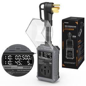 Kr6485-rs-us-fba Kohree Rv Surge Protector 50 Amp With Led Real-time Large Screen Display Voltage