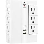 Kps09 Wall Surge Protector Power Strip Multi Plug Outlet 638183953914