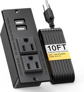 Kungfukig 705353472992 Kungfuking Recessed Power Strip Conference Outlet Desktop Grommet