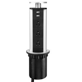 Kungfuking 313050355373 Pop Up Outlet Socket Recessed Retractable Power Strip Charging Statio