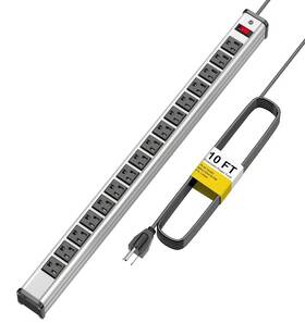 B07t882244 Kungfuking 16 Outlet Surge Protector Power Strip Heavy Duty 24 Inch Long 1.5 Wide