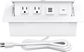 Gs201 Kungfuking Pop Up Outlets With Pd 30w Usb Ports Recessed Hidden Countertop Outlet White