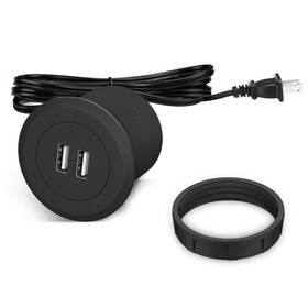 Kfmnpg2 Kungfuking Mini Desk Power Grommet Outlet Build In 2 Usb Charging Ports Desktop Charger