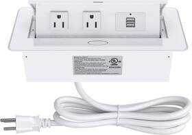 Llw-w1 Kungfuking Pop Up Power Strip Recessed Outlet Hub Desktop Socket With 2 Outlets And Usb P