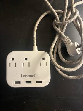 Wss-603-3u Lencent 629722512167 Power Strip 3ac Outlets 3 Usb-a Charging Ports Tested