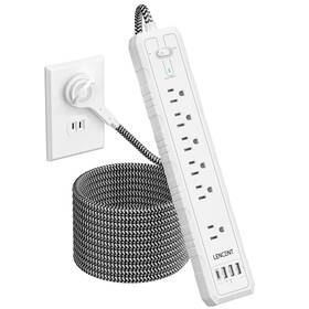 Sk017usjp-3m Lencent 2 Prong Power Strip 3 To Outlet Adapter Two Surge Pro