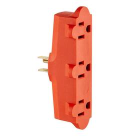699-or Leviton 078477100585 Heavy Duty Triple Outlet Adapter 15-amp 125-volt Orange
