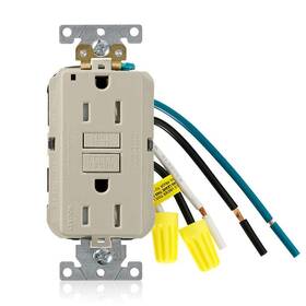 Gftr1-5li Leviton 078477724101 15a-125v Extra-heavy Duty Industrial Leaded Duplex Tamper-resistant
