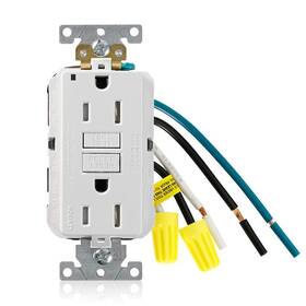 Gftr1-5lw Leviton 078477724118 15a-125v Extra-heavy Duty Industrial Leaded Duplex Tamper-resistant