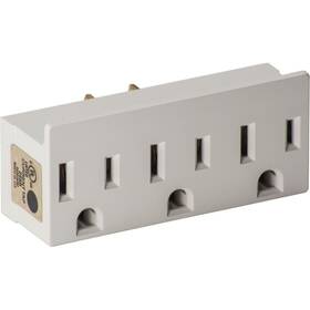 697-w Leviton 078477793985 15 Amp 125 Volt Triple Outlet Adapter White