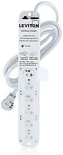 20medical Leviton 5306m-2n7 20 Amp Medical Grade Power Strip 6-outlet 7ft Cord Image