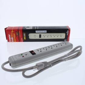 Leviton A-1512-4-as Electricord Computer Grade 6-outlet Surge Protector Strip 520 Jules
