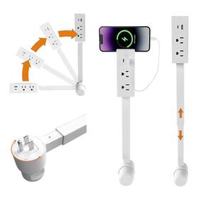 Dycz01 Lfnoone Electrical Outlet Extender Stick - Access Hard-to-reach Outlets With White