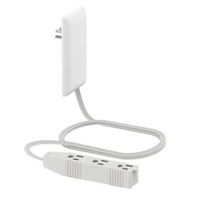Lider 883951835989 Flat-face Outlet Extender With 3 Receptacles Ultra-thin Wall Plate Plug