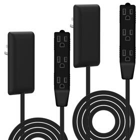 Lider 883951837006 Flat-face Outlet Extender With 3 Receptacles Ultra-thin Wall Plate Plu