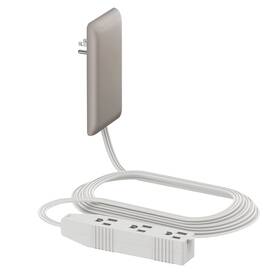 Lider 883951846053 Flat-face Outlet Extender With 3 Receptacles Ultra-thin Wall Plate Plug