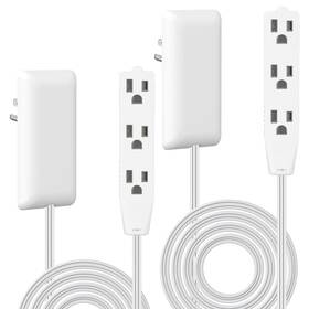 Lider 883951847005 Flat-face Outlet Extender With 3 Receptacles Ultra-thin Wall Plate Plug