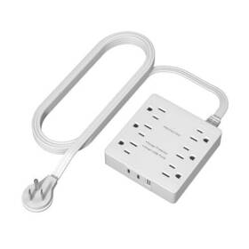 Lider 883951859459 Outlet Extender With 6 Receptacles Usb Type-a And 2 Type-c Ultra-thin F