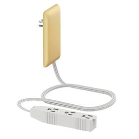 Lwe3-315-gd Lider 3-outlet Flat-face Extender Ultra-thin Gold Wall Plate Power Strip 3ft Cord