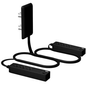 Lwe3-d3rac-bk Lider Outlet Extender With 3 Receptacles 2 Power Strip Usb Type-a And Type-c