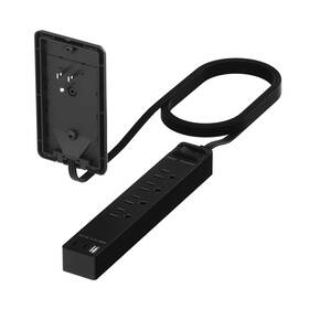 Lwe5s-4rac2-bk Lider Surge Protected Outlet Extender 4-outlet Power Strip 21w Usb Type-a And 2
