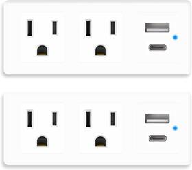 Cpat200-047 Lifeware Group Llc Multi Plug Wall Outlet Surge Protector With Usb Ports - 2 Extender