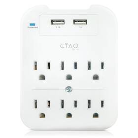 Cpazy00-024 Lifeware Group Llc 6 Outlet Extender With 2 Usb Ports - Multi Plug 540 Joules Surge