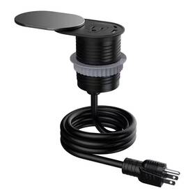 Link2home 445015222246 1-power-outlet Space Saver Grommet Socket Usb A/c Port 3.1 Amp Splash Resistant