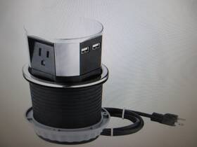 Em-pu-100e Link2home Space Saver Pop Up-outlet 3 Power Outlets 15 Amp 2 Usb Ports 2.4