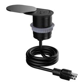 Em-pu-375e Link2home 1-power-outlet Space Saver Grommet Socket Usb A/c Port 3.1 Amp Splash Resistant