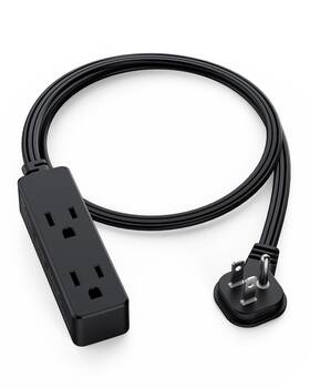 Lxe01-mh-cp-3 Litstar 3ft Flat Plug Extension Cord 3 Outlets 16awg 13a 1625w Profile Indoor Prong
