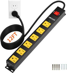 2700j Ltd. 313100246286 Power Strip Surge Protector Heavy Duty Strips With 12ft Long Cord A