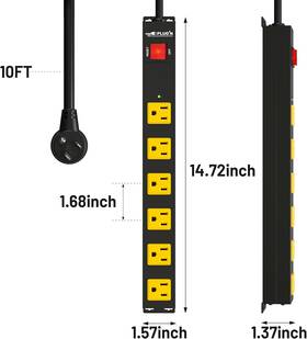 2700j Ltd. 744759248800 Power Strip Surge Protector Heavy Duty Strips With 10ft Long Cor