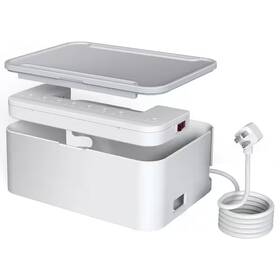 Lukyamzn 445012271285 11-in-1 Power Strip With Cable Management Box Surge Protector 8 Outlets 3 Usb Po