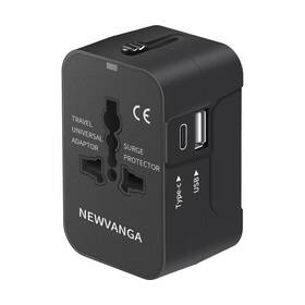 Lukyamzn 705353547577 1-outlet Surge Protector Universal Travel Plug Adapter With 1 Usb-c Port And U