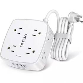 1-usb-c Lukyamzn 744110988833 6 Ft. 8-outlets Surge Protector Power Strip With 3-usb And Ports Etl Li