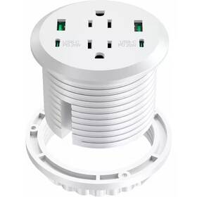 Lukyamzn 744759121158 6 Ft. 2-outlet Surge Protector Flush Mount Recessed Outlet With 2 Usb-a Usb-c