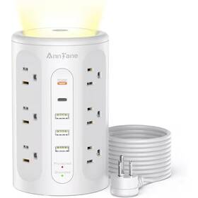 Lukyamzn 744759521569 12-outlet Power Strip Surge Protector With 5 Usb Port And 10 Ft. Extension Cord