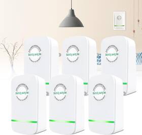 Lutouhuwai 313024168114 6 Pack Stop Watt Energy Saving Device-power Saver White Abs Material 2 Outlets