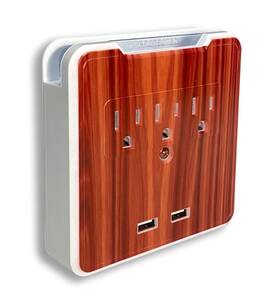 Mac And Paco 709388999066 Glamsockets Decorative Wall Mount Surge Protector With 3 Outlets Dual Usb Ch