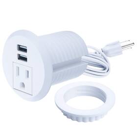 Maggie 191170783715 Desktop Power Grommet 2inch Hole Table Outlet With 2 Usb Chargi