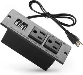 Maggie 313093416420 Conference Recessed Power Strip Socket With Usb Ports Table Desktop