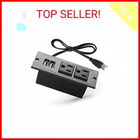 Maggie 705353636806 Conference Recessed Power Strip Socket With Usb Ports Table Desktop