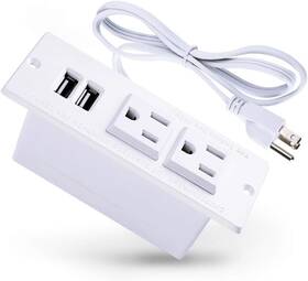 Bbgs-127 Maggie Conference Recessed Power Strip Socket With Usb Usb-a 2 Ac&2usb-white