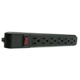 Cne470783 Marginmart Inc. 6 Outlet Surge Protector 15a 120v With Flat Rotating Feet Single Pack Black