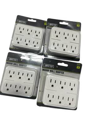 Ct-027w Master Electrician Indoor Wall Adapter Lot Of 4 6 Outlet 125v 15a 60hz 1875w
